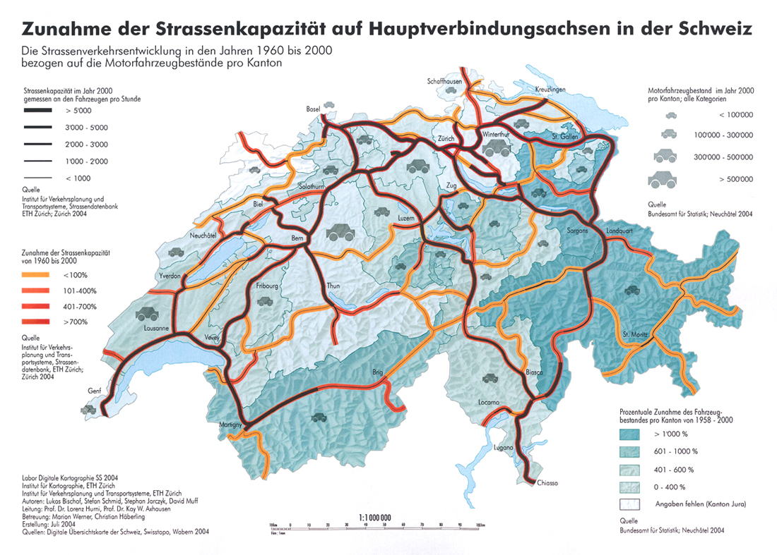 Schweizer Flüsse Karte